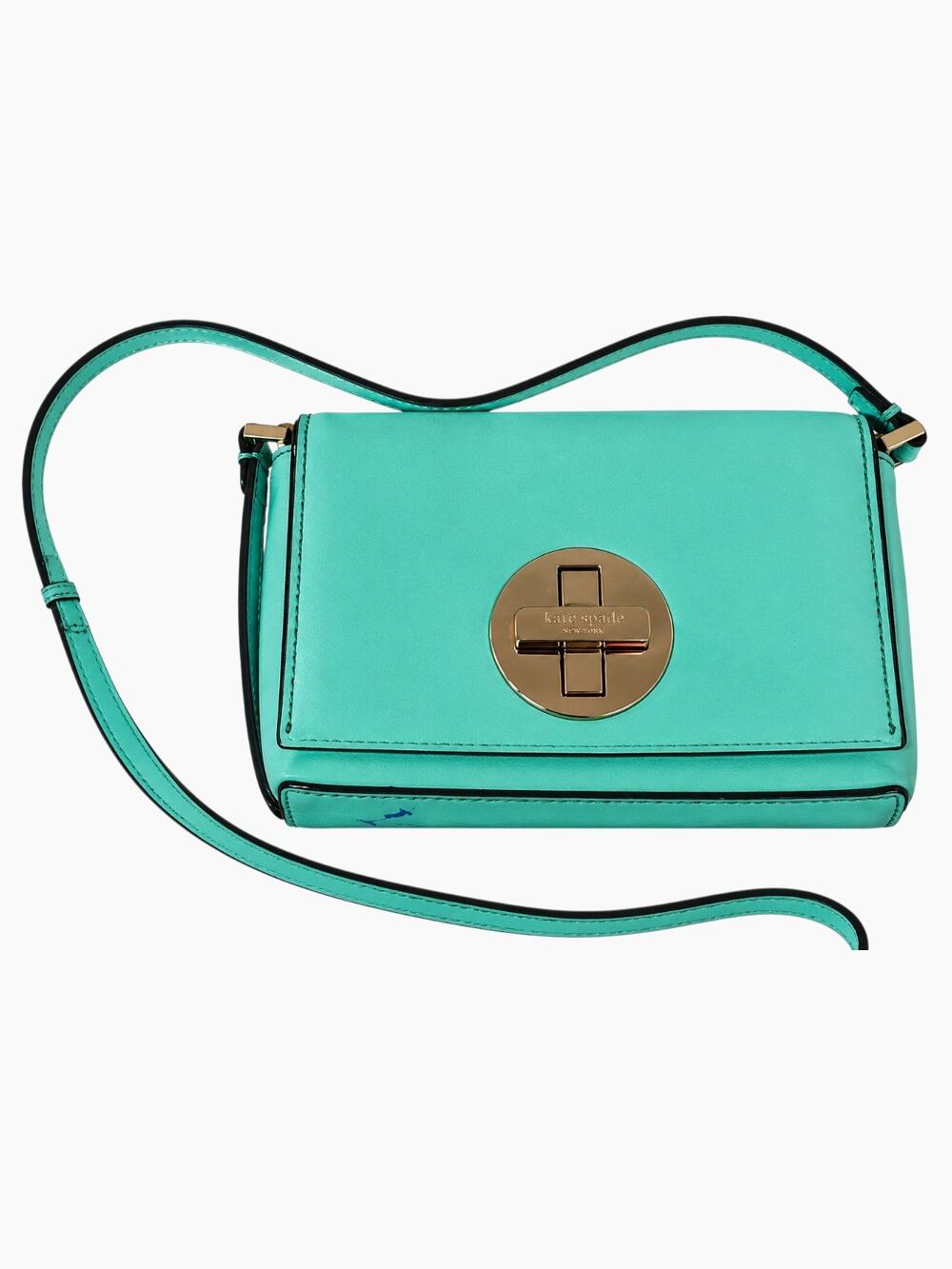 Kate Spade Newbury Lane Sally Turquoise Saffiano Leather Crossbody Bag WKRU3430